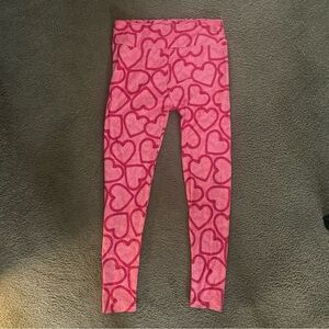 LuLaRoe Adult Leggings with Pink Heart Design